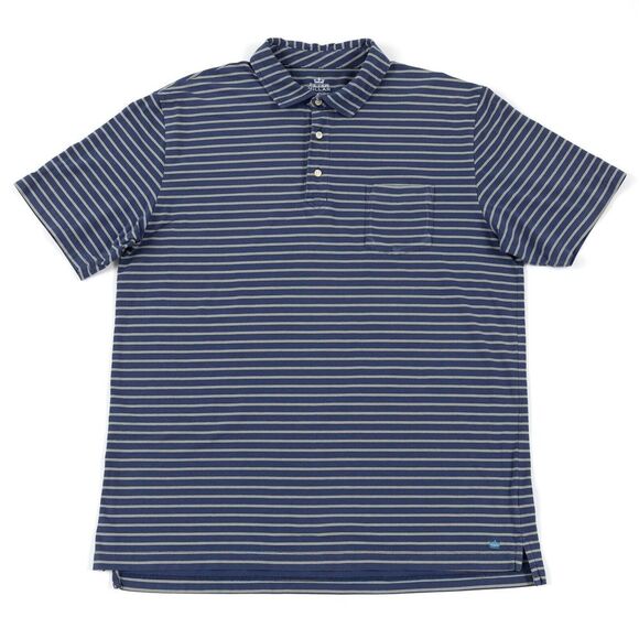 Peter Millar Polo Shirt Mens Large Blue Striped Mountainside Collection‎ Golf - Picture 1 of 11